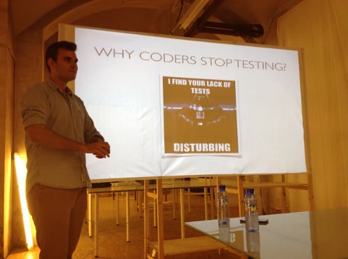 Xavi presenting at IronHack Xavi presenting at IronHack