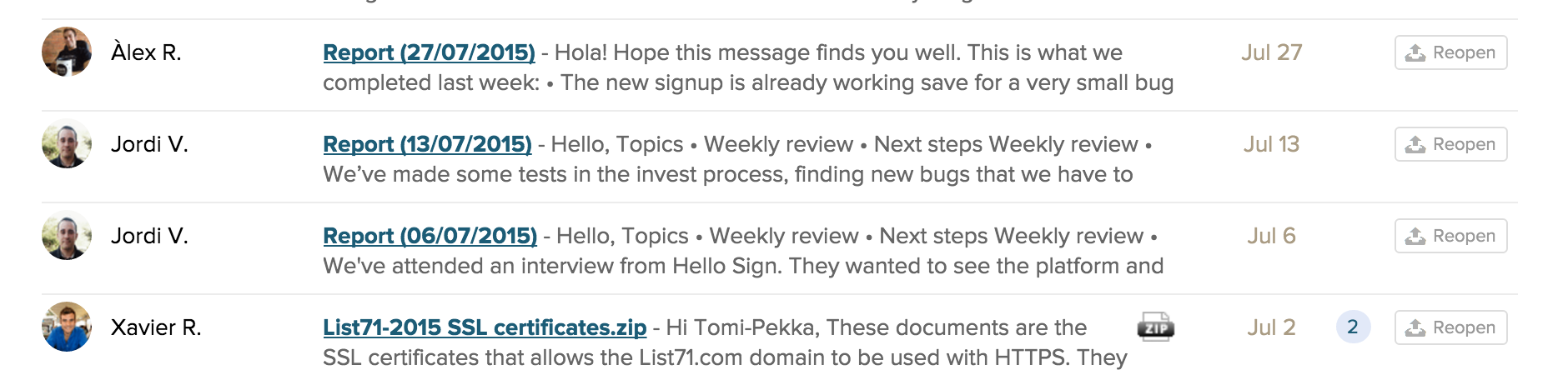 Reporting on Basecamp Reporting on Basecamp